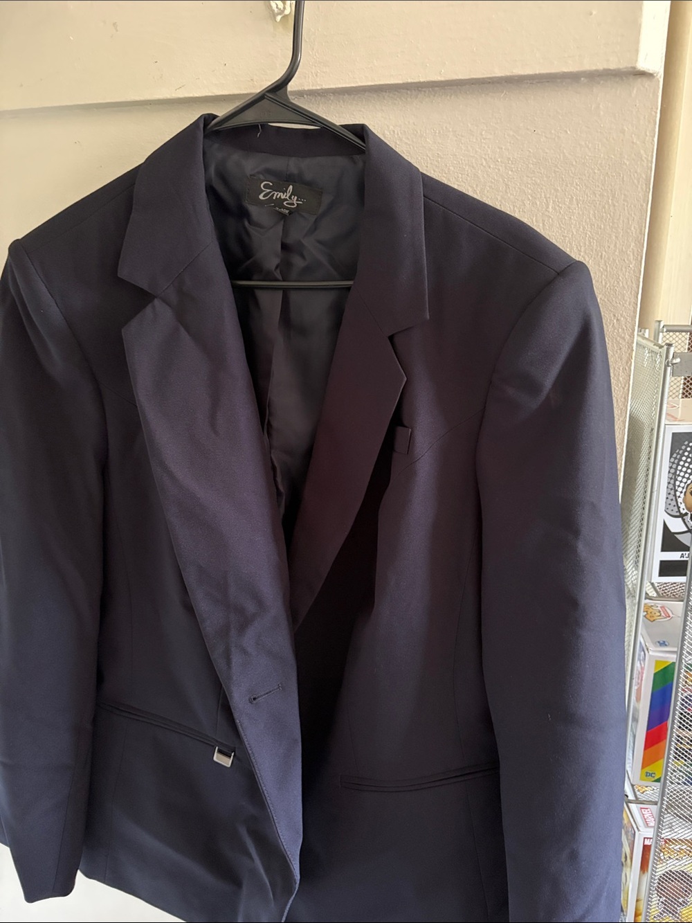 Women’s Navy pant suit- Classic Single-Breasted Suit Jacket